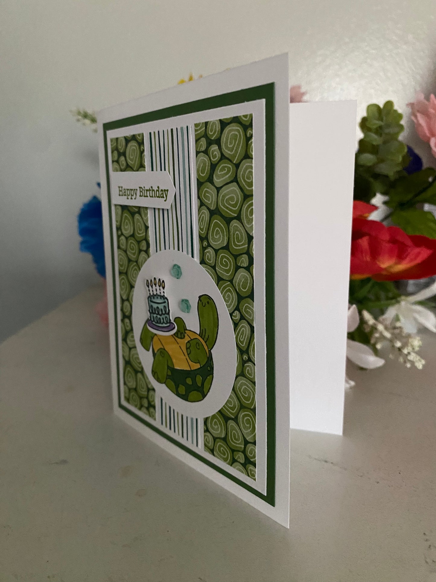 Happy Birthday Turtle Card | 4 x 6 | Blank inside