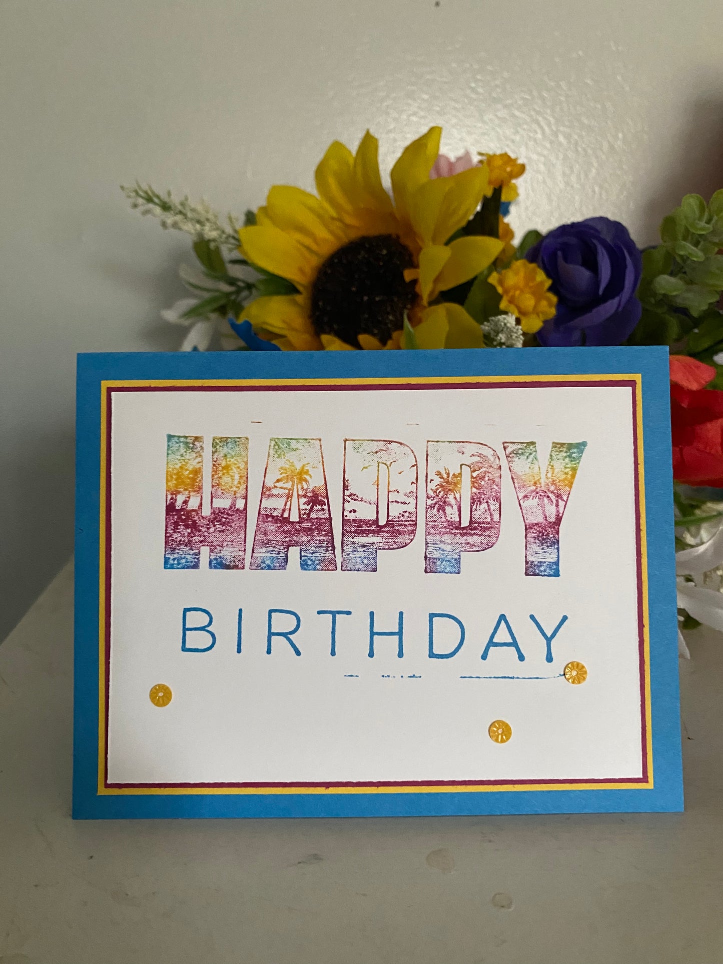 Happy Birthday Sunset Card | 4 x 6 | Blank Inside (SECONDS SALE)