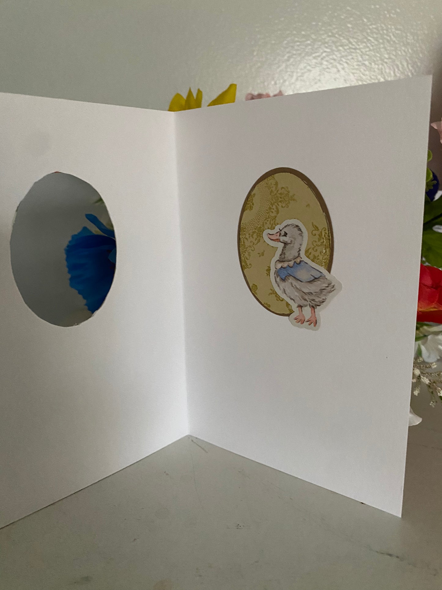 Hello Friend Patterned Card | 5.5 x 7 | Peek-a-boo Inside