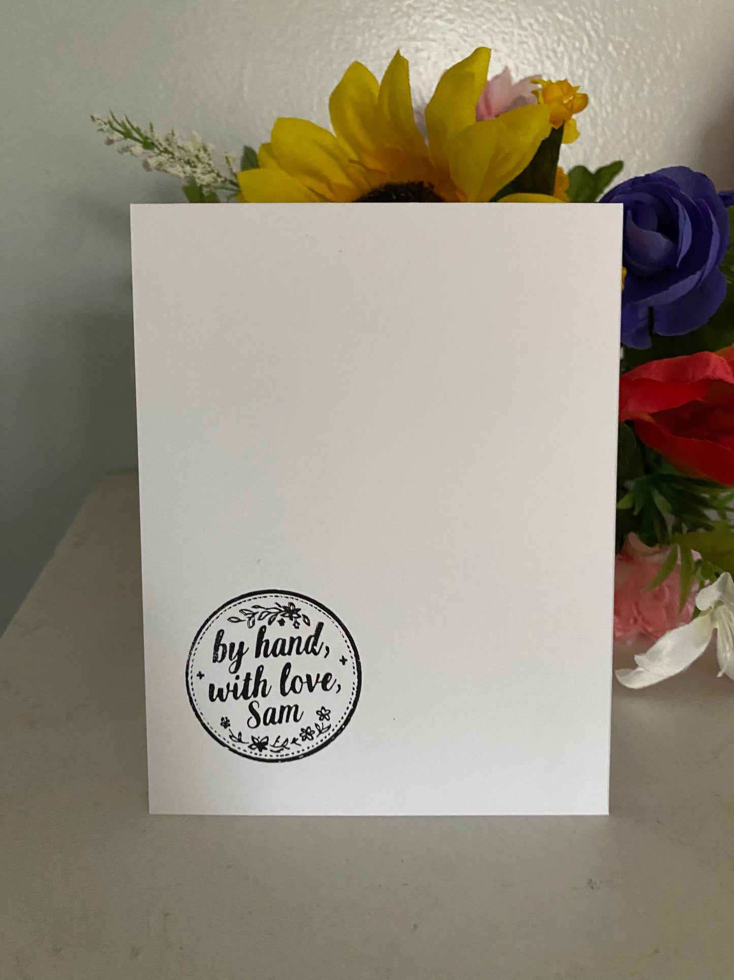 For a Great Friend Pink Floral Card | 4 x 6 | Blank Inside